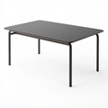 Table de jardin 160 x 90 x 75 cm en aluminium gris anthracite à plateau ajouré